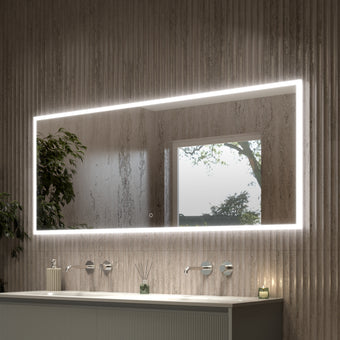 Roscetto Backlit LED Steam Free Mirror - 1600x650mm