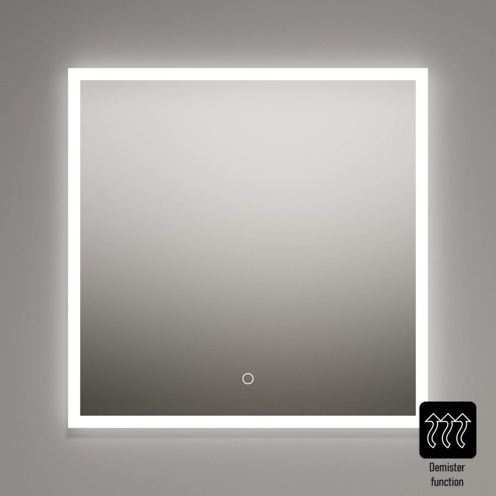 Roscetto Backlit LED Square Steam Free Mirror - 600x600mm