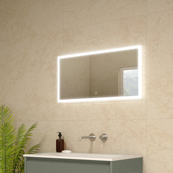 Roscetto Backlit LED Steam Free Mirror - 800x400mm