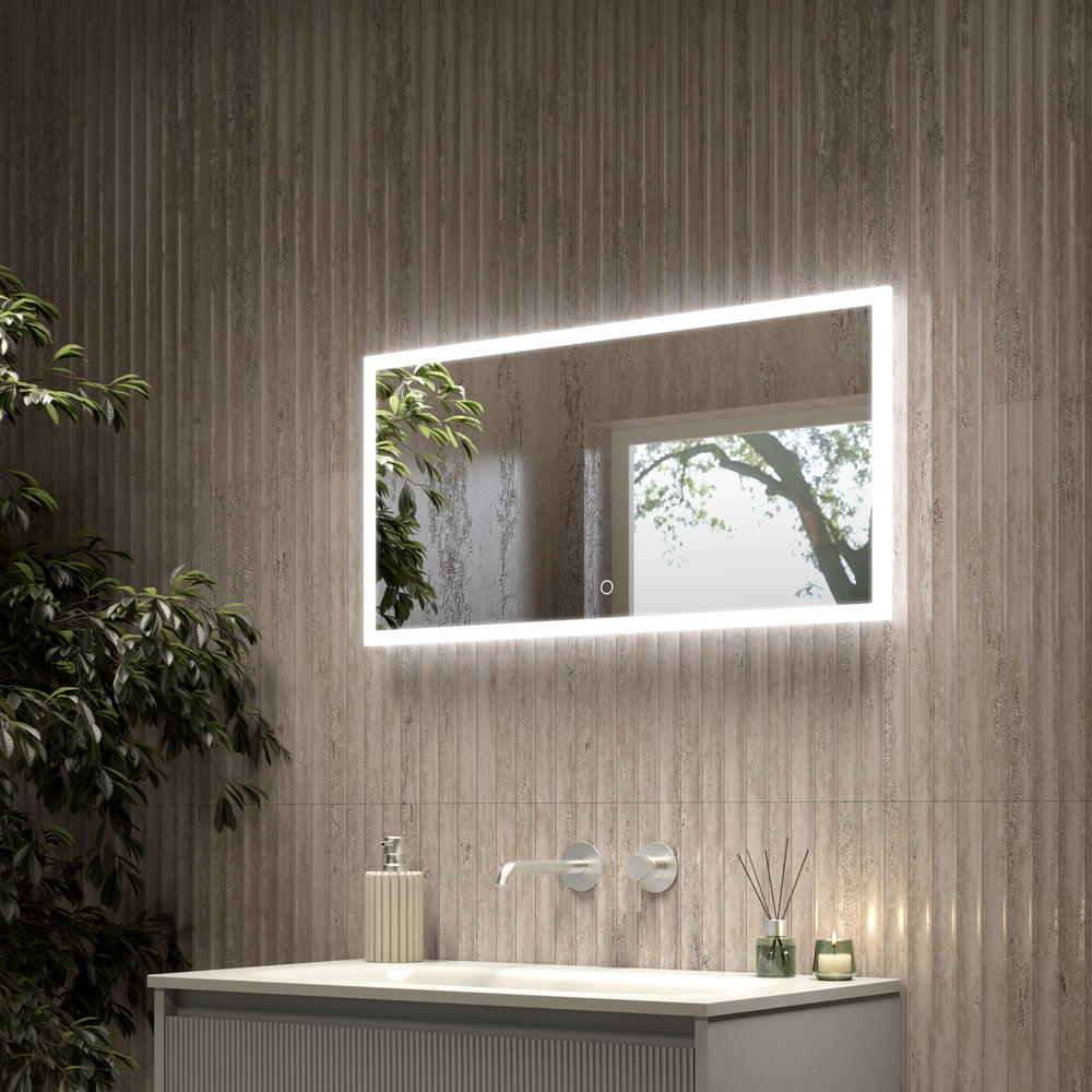 Roscetto Backlit LED Steam Free Mirror - 800x400mm
