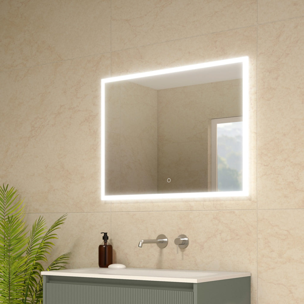 Roscetto Backlit LED Steam Free Mirror - 800x600mm