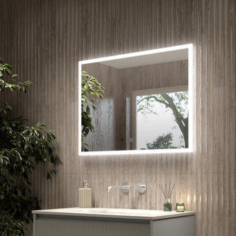 Roscetto Backlit LED Steam Free Mirror - 800x600mm