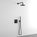 Two Way Push Button Thermostatic Shower Set With Handheld Shower And Wall Mounted Shower Head - Matt Black