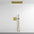 Two Way Push Button Thermostatic Shower Set With Handheld Shower And Ceiling Mounted Shower Head - Brushed Brass
