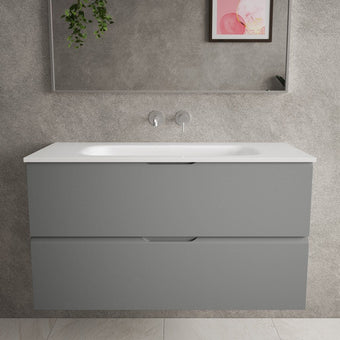 Tasca Two Drawer Vanity Unit  With Beyondstone Basin - Matt Dust 1000mm