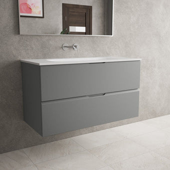 Tasca Two Drawer Vanity Unit  With Beyondstone Basin - Matt Dust 1000mm