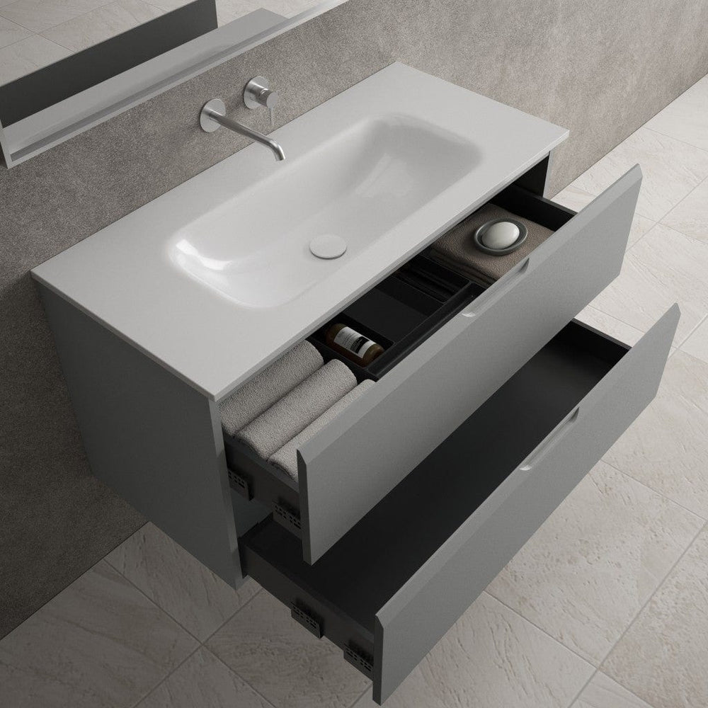Tasca Two Drawer Vanity Unit  With Beyondstone Basin - Matt Dust 1000mm