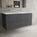 Tasca Four Drawer Vanity Unit With Beyondstone Double Basin - Dark Concrete 1200mm