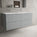 Tasca Four Drawer Vanity Unit With Beyondstone Double Basin - Light Concrete 1200mm