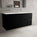 Tasca Four Drawer Vanity Unit With Beyondstone Double Basin - Matt Black 1200mm