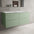 Tasca Four Drawer Vanity Unit With Beyondstone Double Basin - Matt Light Green 1200mm