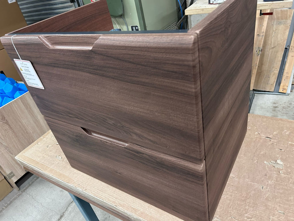 Two Drawer Walnut Vanity Unit 600mm - Tasca