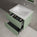 Tasca Two Drawer Vanity Unit With Beyondstone Basin - Matt Light Green 600mm