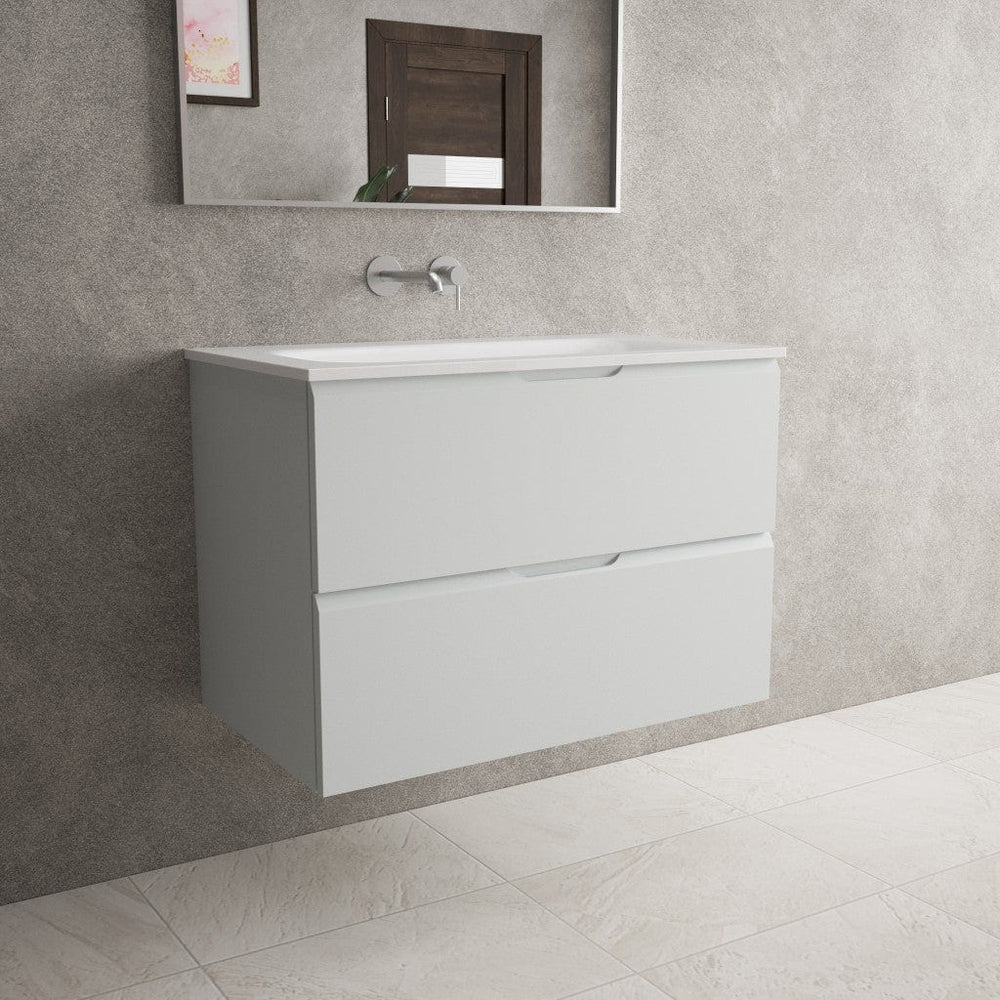 Tasca Two Drawer Vanity Unit  With Beyondstone Basin - Matt Dove 800mm