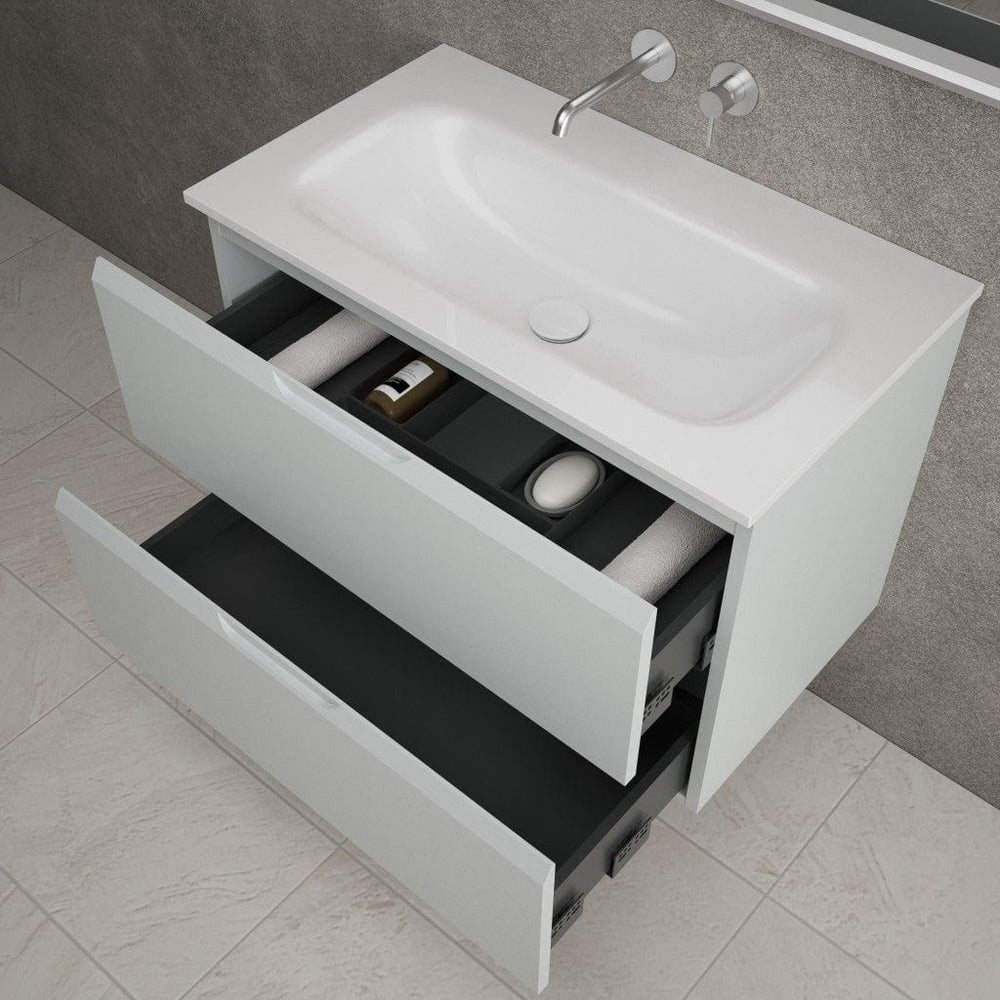 Tasca Two Drawer Vanity Unit  With Beyondstone Basin - Matt Dove 800mm