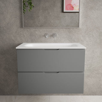 Tasca Two Drawer Vanity Unit  With Beyondstone Basin - Matt Dust 800mm