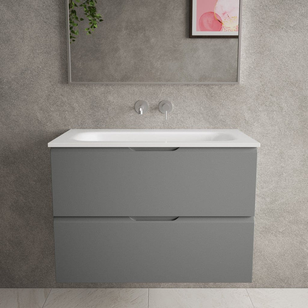 Tasca Two Drawer Vanity Unit  With Beyondstone Basin - Matt Dust 800mm