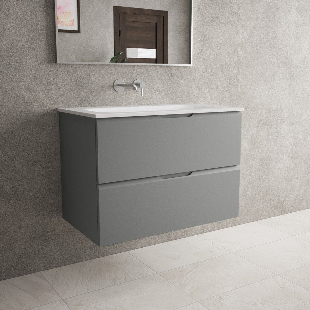 Tasca Two Drawer Vanity Unit  With Beyondstone Basin - Matt Dust 800mm