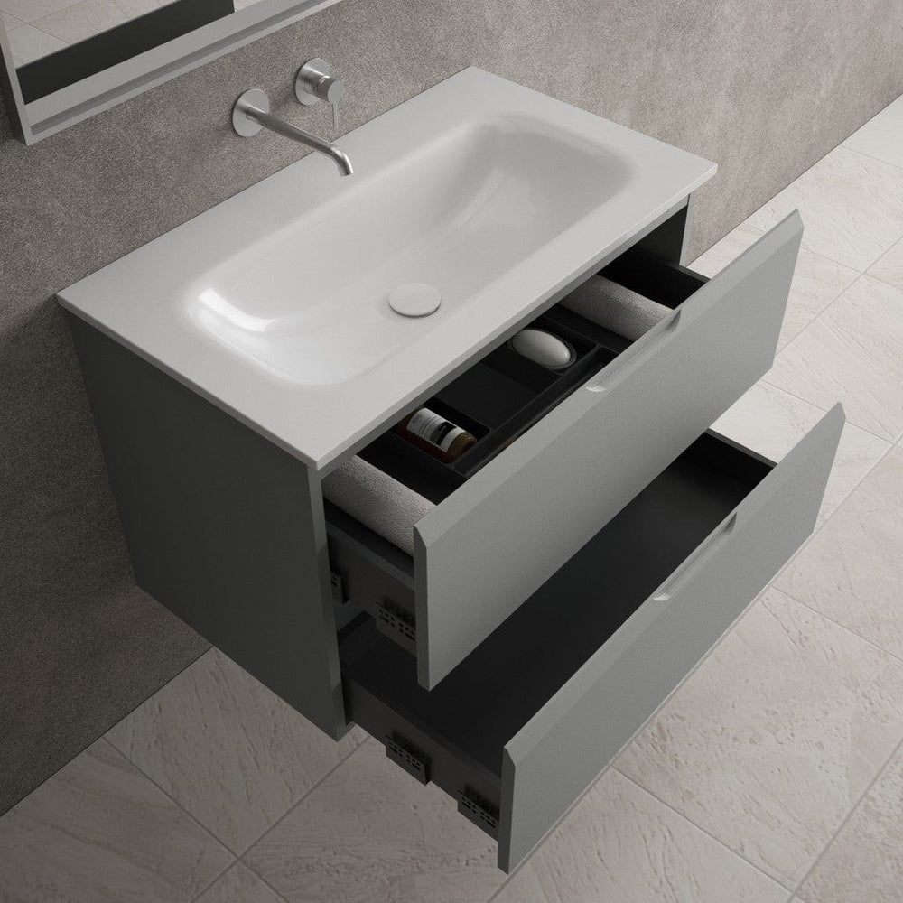 Tasca Two Drawer Vanity Unit  With Beyondstone Basin - Matt Dust 800mm