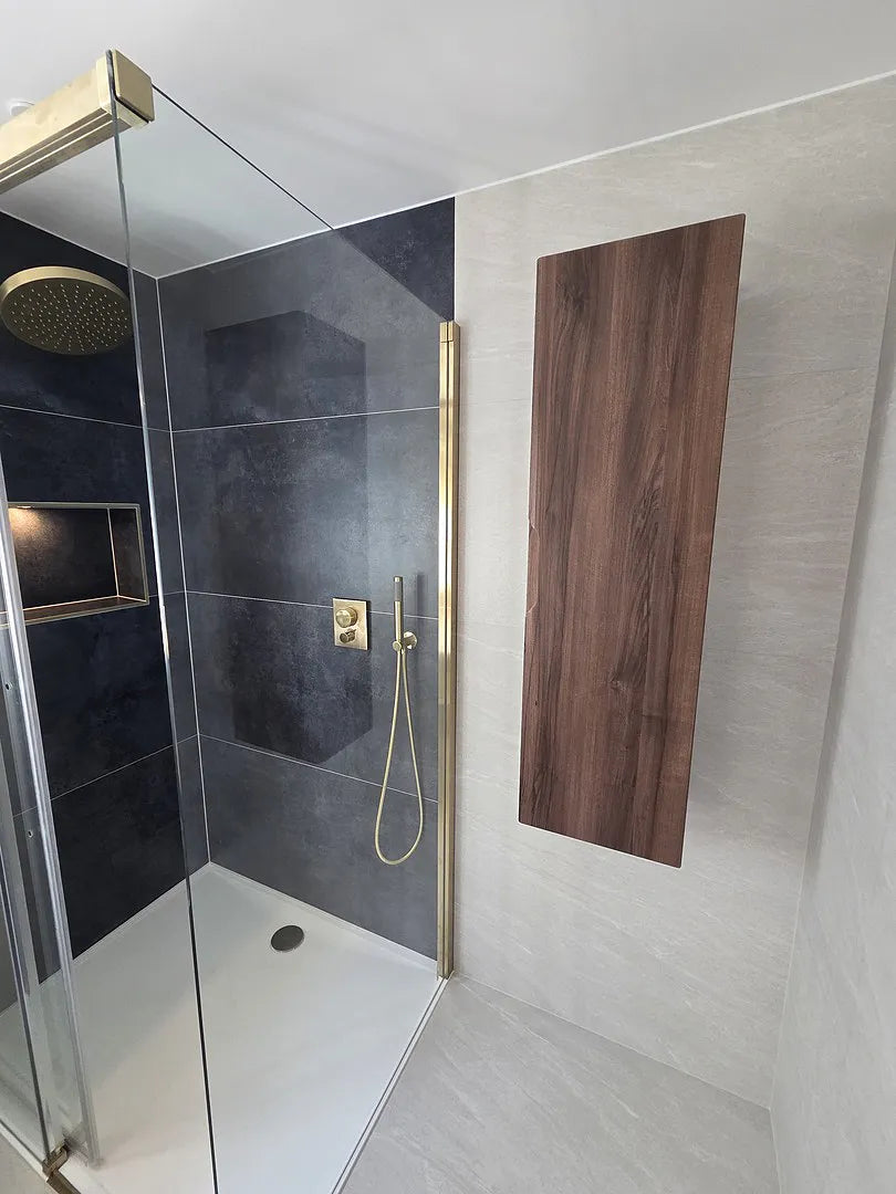 Tasca Tall Wall Cabinet - Walnut 350mm x 1200mm