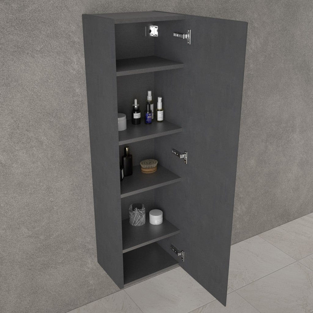 Tasca Tall Wall Cabinet - Dark Concrete 350mm x 1200mm