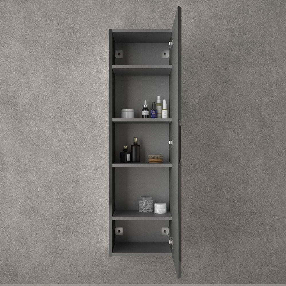 Tasca Tall Wall Cabinet - Gloss Dust 350mm x 1200mm