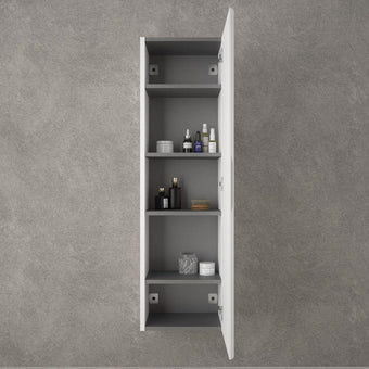 Tasca Tall Wall Cabinet - Gloss White 350mm x 1200mm