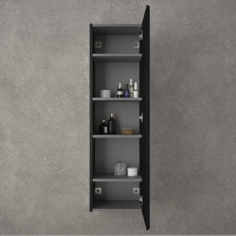 Tasca Tall Wall Cabinet - Matt Black 350mm x 1200mm