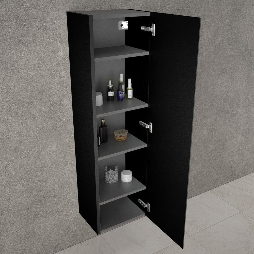 Tasca Tall Wall Cabinet - Matt Black 350mm x 1200mm