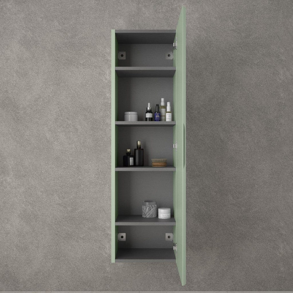 Tasca Tall Wall Cabinet - Matt Light Green 350mm x 1200mm