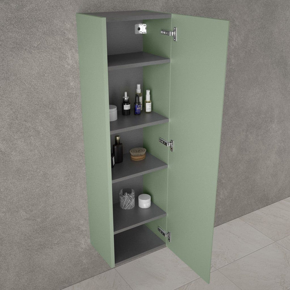 Tasca Tall Wall Cabinet - Matt Light Green 350mm x 1200mm
