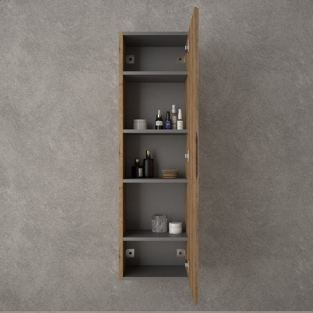 Tasca Tall Wall Cabinet - Oak 350mm x 1200mm