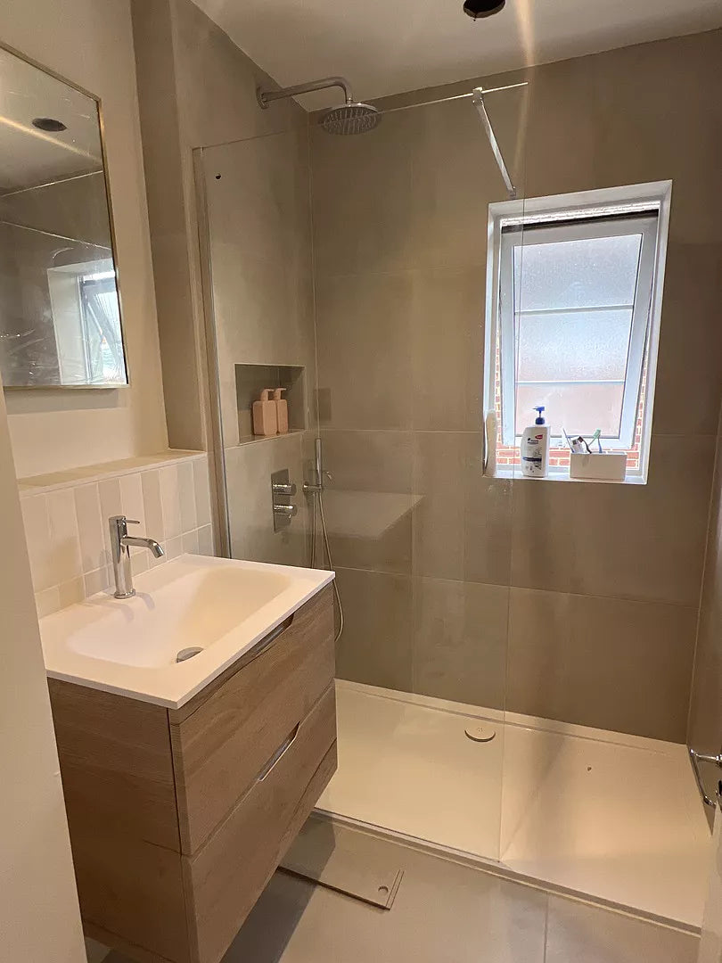 Tasca Two Drawer Vanity Unit With Beyondstone Basin - Oak 600mm