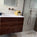 Tasca Two Drawer Vanity Unit With Beyondstone Basin - Walnut 800mm