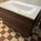 Tasca Two Drawer Vanity Unit With Beyondstone Basin - Walnut 800mm