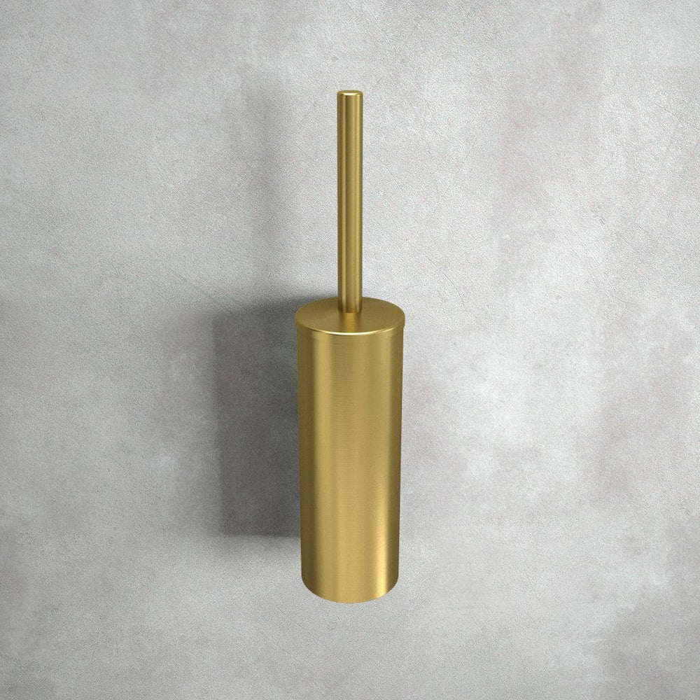 Wall-Mounted Toilet Brush - Brushed Brass