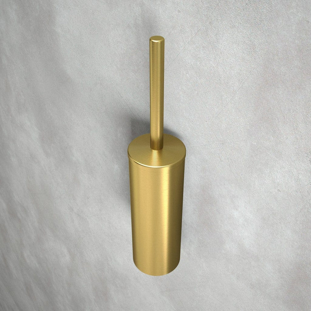 Wall-Mounted Toilet Brush - Brushed Brass