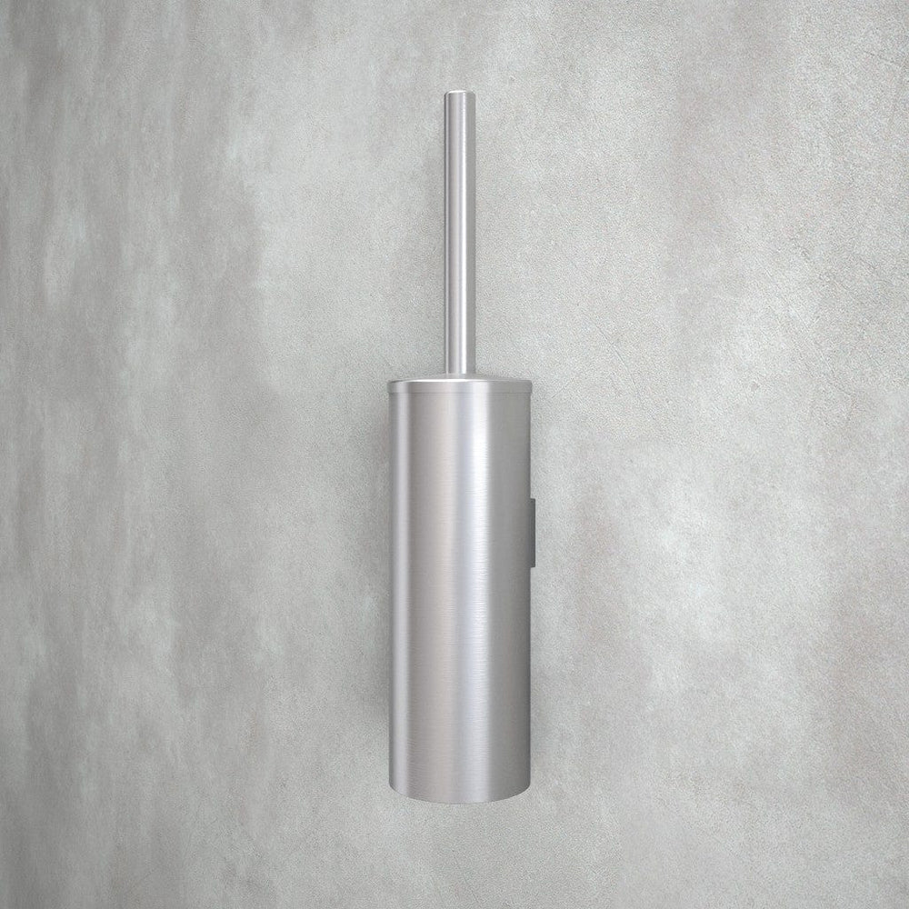 Wall-Mounted Toilet Brush - Brushed Steel