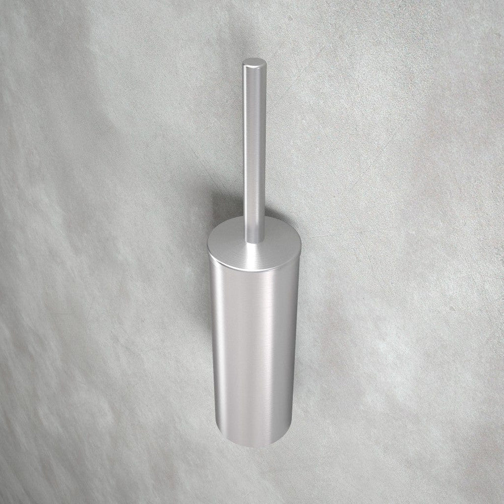 Wall-Mounted Toilet Brush - Brushed Steel