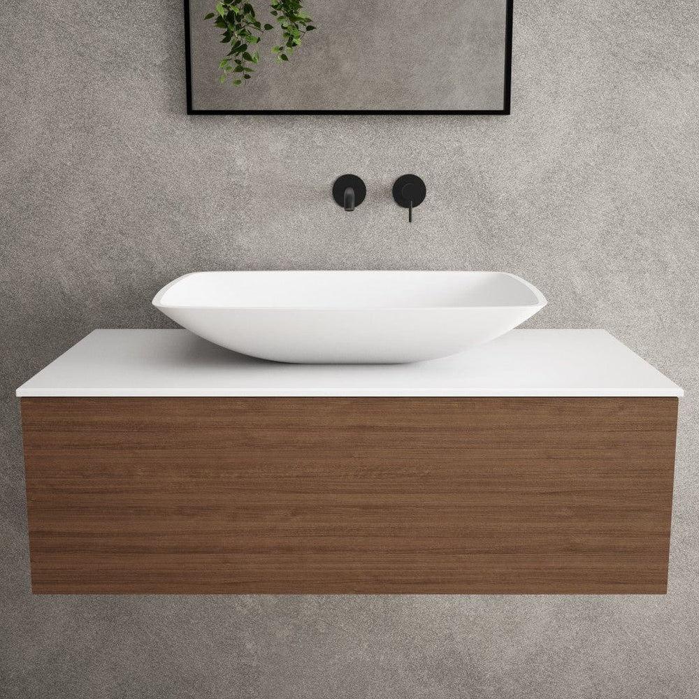 Tivoli Solid Surface Countertop Rectangular Basin 630mm