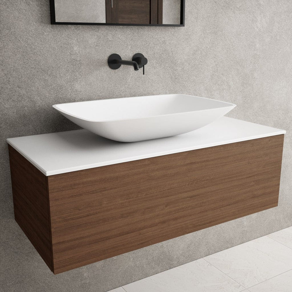 Tivoli Solid Surface Countertop Rectangular Basin 630mm