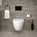 Tondi Short Projection Wall Hung Rimless Toilet & Soft Close Seat - 50cm Gloss White