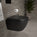 Tondi Short Projection Wall Hung Rimless Toilet & Soft Close Seat - 50cm Matt Black