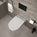 Tondi Wall Hung Rimless Toilet & Soft Close Seat - 55cm Gloss White