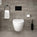 Tondi Wall Hung Rimless Toilet & Soft Close Seat - 55cm Matt White