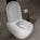 Tondi Wall Hung Rimless Toilet & Soft Close Seat - 55cm Matt White
