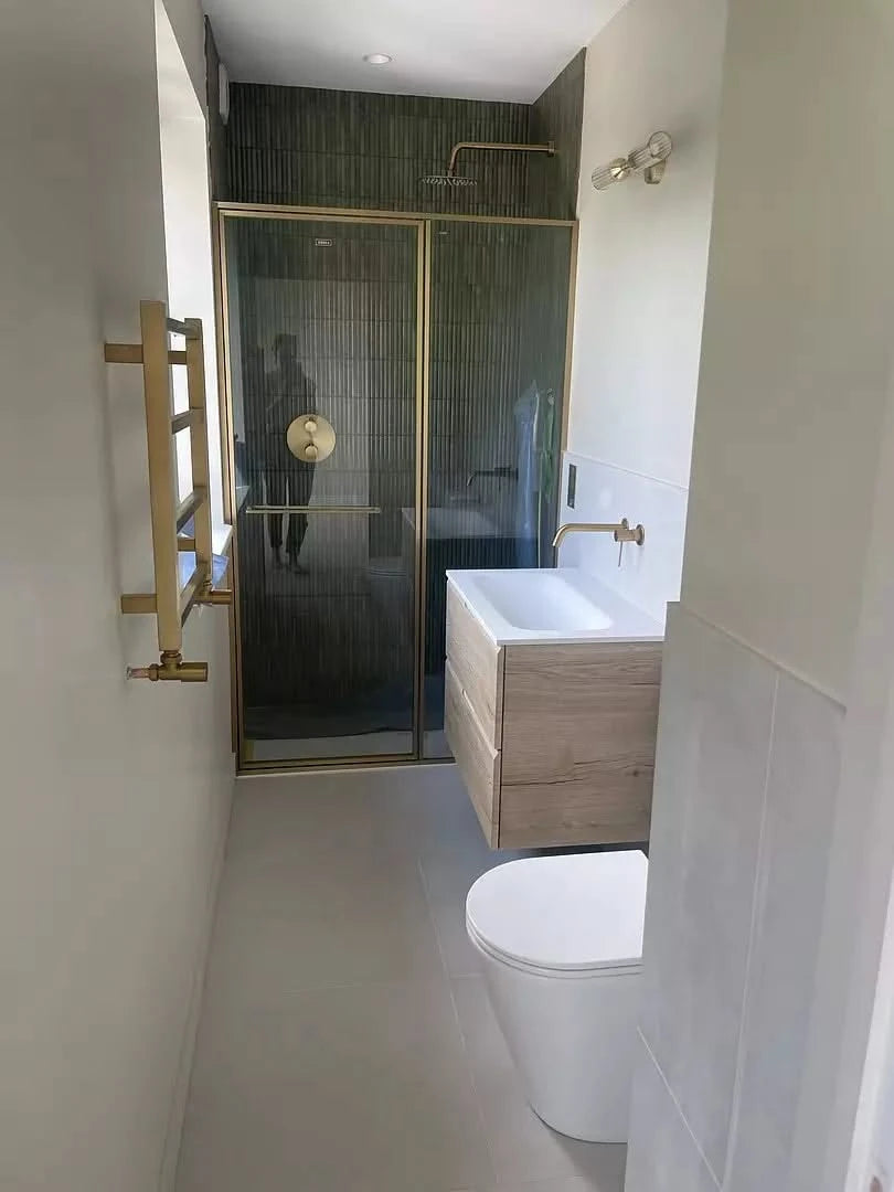 Two Drawer Oak Vanity Unit 800mm - Tasca