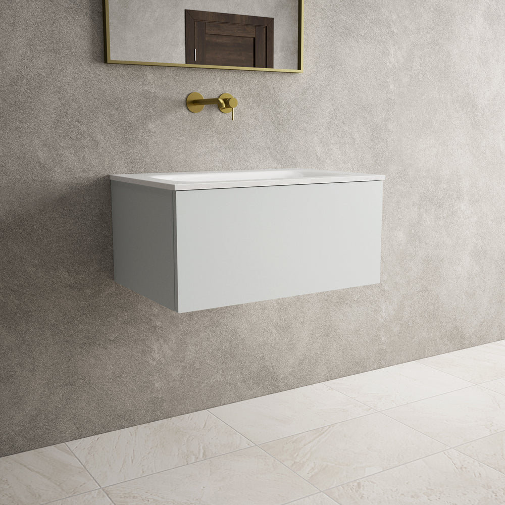 Raffinata One Drawer Vanity Unit  With Beyondstone Basin - Matt Dove 700mm