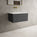 Raffinata One Drawer Vanity Unit With Beyondstone Basin - Dark Concrete 700mm