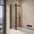 Roman Haven8 Inward Folding Bath Screen - 910mm - Matt Black